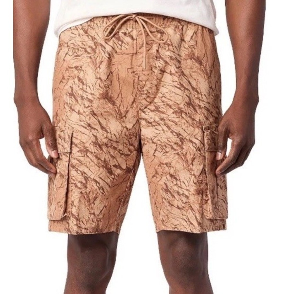 New Levi Strauss Signature Comfort Cargo Shorts Woodsmoke Camo Mens Size Medium